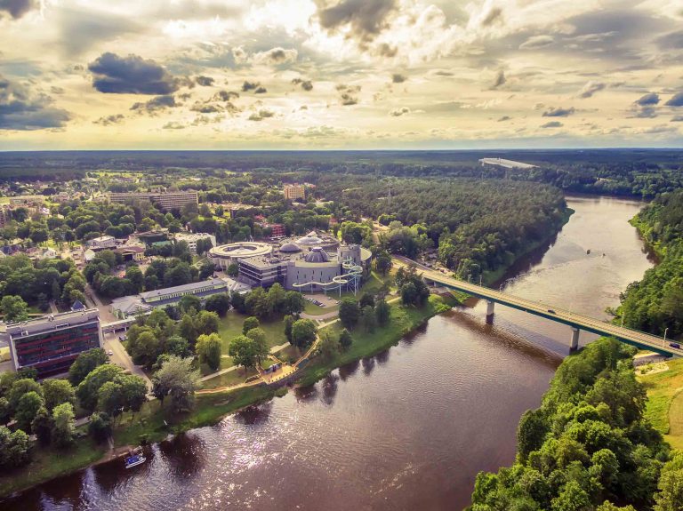 Liettua, Druskininkai Druskininkai kesällä ilmasta kuvattuna
